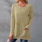 👚🌿 Dámské tričko s dlouhým rukávem – oversize, pohodlné, s kapsami | M–5XL🌟