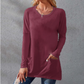 👚🌿 Dámské tričko s dlouhým rukávem – oversize, pohodlné, s kapsami | M–5XL🌟