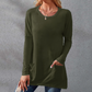 👚🌿 Dámské tričko s dlouhým rukávem – oversize, pohodlné, s kapsami | M–5XL🌟