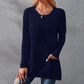 👚🌿 Dámské tričko s dlouhým rukávem – oversize, pohodlné, s kapsami | M–5XL🌟