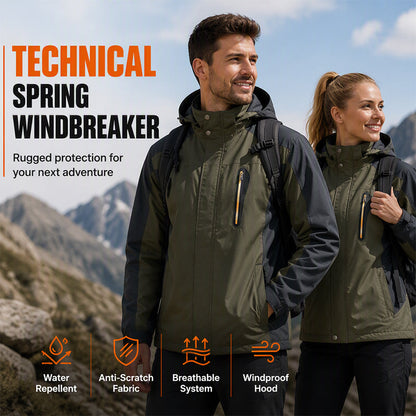 🌧️ Built for Rough Weather | Men's Waterproof & Windproof Hiking Jacket