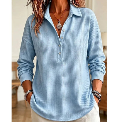 ☀️🧶 Jetzt im Trend – Lässiges Waffelstrick-Shirt – ideal für Alltag