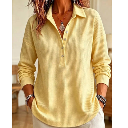 ☀️🧶 Jetzt im Trend – Lässiges Waffelstrick-Shirt – ideal für Alltag