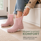 ☔💧 Dámské holínky do poloviny lýtek s pletenným lemem – 100% vodnědosné, protiskluzové, na každý deštivý den👢