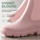 ☔💧 Dámské holínky do poloviny lýtek s pletenným lemem – 100% vodnědosné, protiskluzové, na každý deštivý den👢