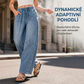 👖🌊 Dámské vintage džíny s širokými nohavicemi a vysokým pasem – elastický pásek, volný střih, na každý den