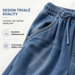👖🌊 Dámské vintage džíny s širokými nohavicemi a vysokým pasem – elastický pásek, volný střih, na každý den