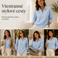 🧶✨ Dámský pletený top s vaflové texturou a V-výstřihem – volný oversized střih, měkký, 12 barev, S–5XL