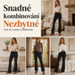 Dámské legíny s rozšířenými nohavicemi a plyšovou podšívkou