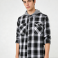 Men's Plaid Flannel Hooded Shirt Jacket