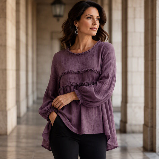 ✨🌸 Dámský boho top s třásněmi – volný vzdušný střih, 6 barev, S–5XL