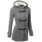 🔥🧥 Dámská zesilená středně dlouhá bunda s kapucí – zip a knoflíky, boční kapsy, 6 barev, S–4XL