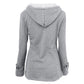 🔥🧥 Dámská zesilená středně dlouhá bunda s kapucí – zip a knoflíky, boční kapsy, 6 barev, S–4XL