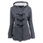 🔥🧥 Dámská zesilená středně dlouhá bunda s kapucí – zip a knoflíky, boční kapsy, 6 barev, S–4XL