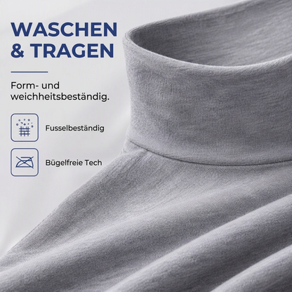 Herren-Langarmshirt mit Stehkragen – Slim Fit