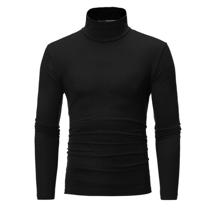 Herren-Langarmshirt mit Stehkragen – Slim Fit