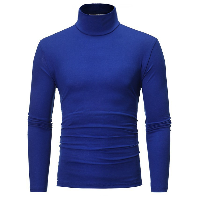 Herren-Langarmshirt mit Stehkragen – Slim Fit