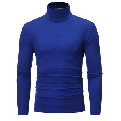 Herren-Langarmshirt mit Stehkragen – Slim Fit