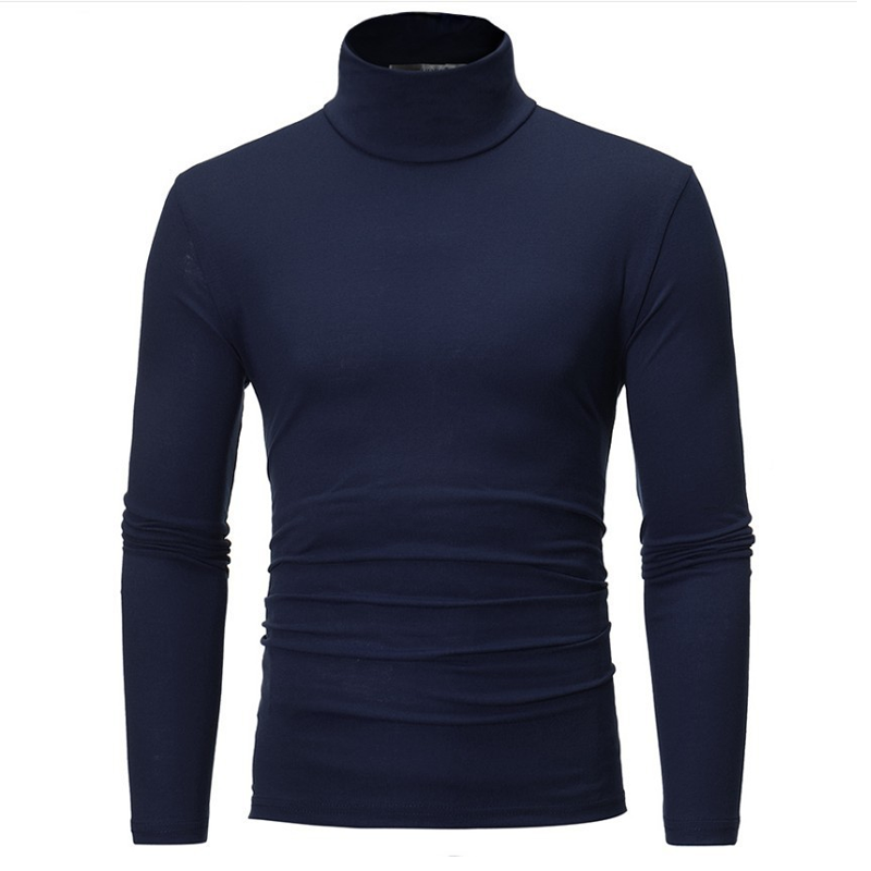 Herren-Langarmshirt mit Stehkragen – Slim Fit
