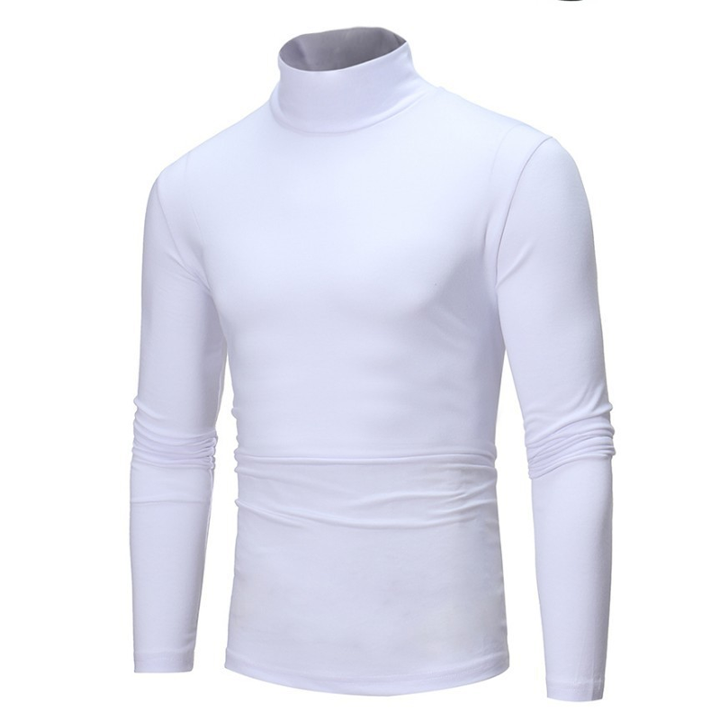 Herren-Langarmshirt mit Stehkragen – Slim Fit