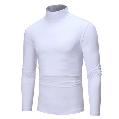 Herren-Langarmshirt mit Stehkragen – Slim Fit