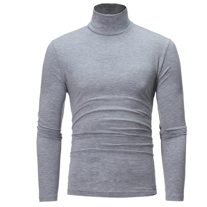 Herren-Langarmshirt mit Stehkragen – Slim Fit