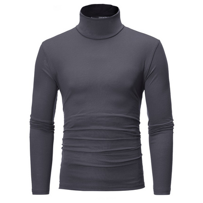 Herren-Langarmshirt mit Stehkragen – Slim Fit