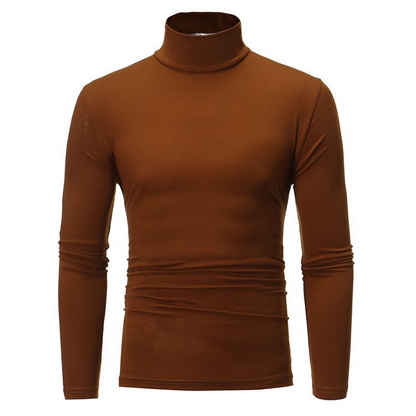 Herren-Langarmshirt mit Stehkragen – Slim Fit