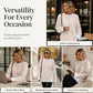 🧶✨ Dámský pletený svetr s efektem dvou vrstev – kontrastní límeček a manžety, volný střih, 8 barev, S–2XL