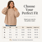 🧶✨ Dámský volný pulovr s pleteným vzórem cop – 12 barev, S–XL
