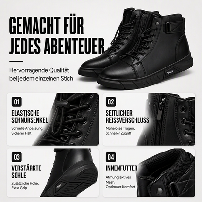Herren-Schnürboots mit seitlichem Reißverschluss