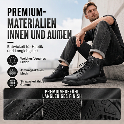 Herren-Schnürboots mit seitlichem Reißverschluss
