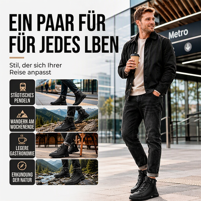 Herren-Schnürboots mit seitlichem Reißverschluss