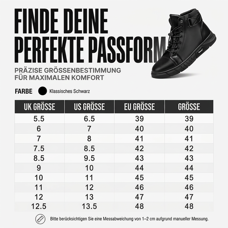 Herren-Schnürboots mit seitlichem Reißverschluss