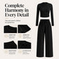 🏃☁️ Dámská řebrová souprava crop top + kalhoty s širokými nohavicemi – 9 barev, S–2XL