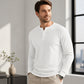 👕 Pánské ležérní triko s Henley výstřihem a dlouhým rukávem – 5 barev, M–2XL😍