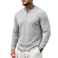 👕 Pánské ležérní triko s Henley výstřihem a dlouhým rukávem – 5 barev, M–2XL😍