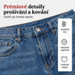 Dámský set tílka se čtvercovým výstřihem a džínů se širokými nohavicemi