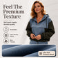 Women's Loose Half Zip Denim Patchwork Hoodie