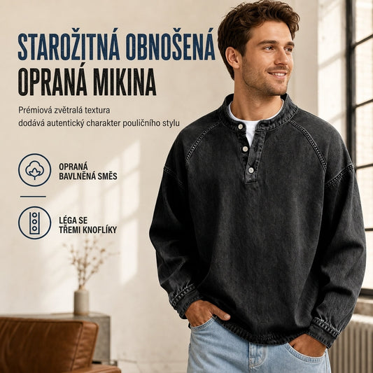 Pánská vintage volná mikina pro volný čas