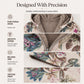 🧥 Dámská vintage bunda s květinovým potiskem, kapucí a fleecovou podšívkou – 10 barev, S–5XL