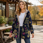 🧥 Dámská vintage bunda s květinovým potiskem, kapucí a fleecovou podšívkou – 10 barev, S–5XL