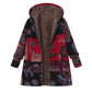 🧥 Dámská vintage bunda s květinovým potiskem, kapucí a fleecovou podšívkou – 10 barev, S–5XL