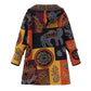 🧥 Dámská vintage bunda s květinovým potiskem, kapucí a fleecovou podšívkou – 10 barev, S–5XL