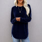 Dámský ležérní volný top s kulatým výstřihem