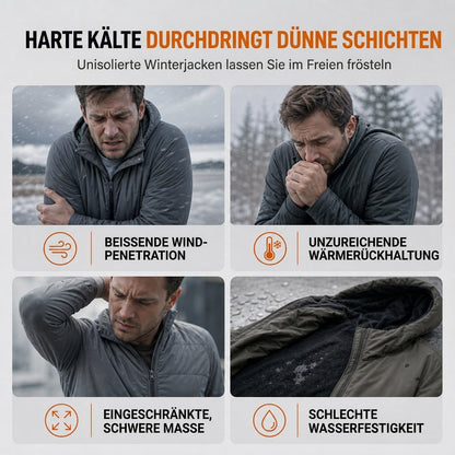 Herren-Wintermantel mit Fleecefutter & abnehmbarer Kapuze