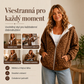 Dámská mikina na zip s leopardím vzorem