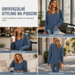 👚 Dámský volný top s dlouhým rukávem a V-výstřihem – 9 barev, S–2XL