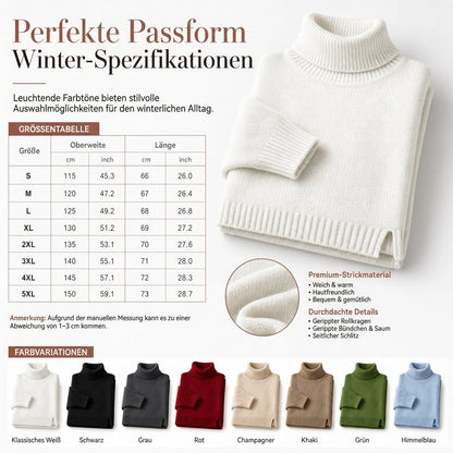 🧶 Damen Grobstrick-Pullover mit Rollkragen – Weich, locker & immer passend – Jetzt 50% Rabatt!