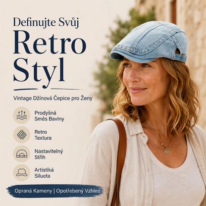 Unisex vintage prošpiněný plochý klobouk beret